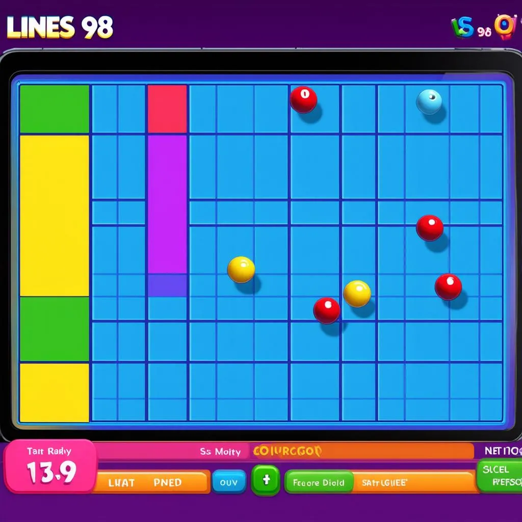 Giao diện game xếp hình line 98