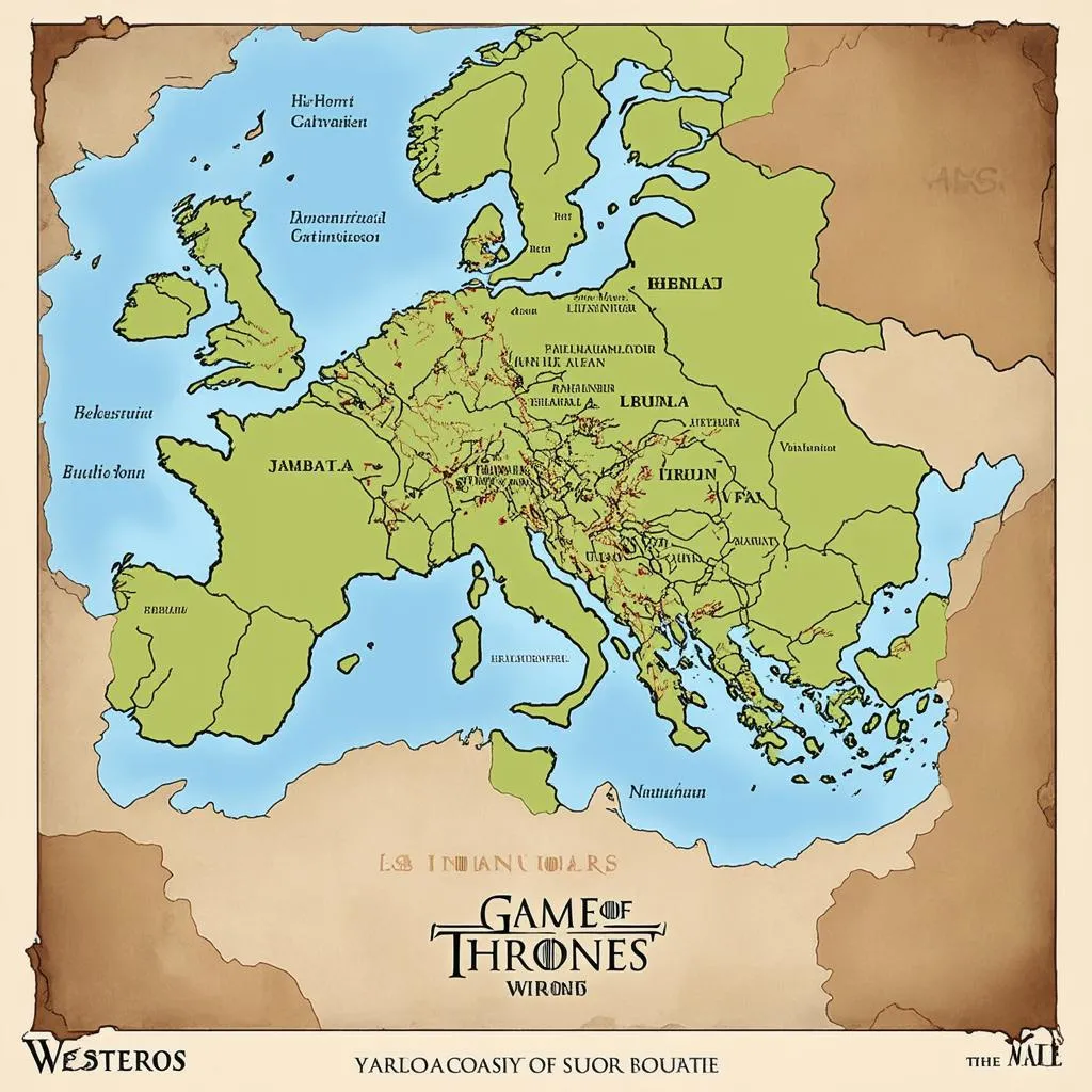 Bản đồ thế giới Westeros