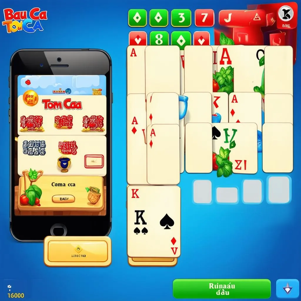 Chơi game bầu cua tôm cá trên điện thoại