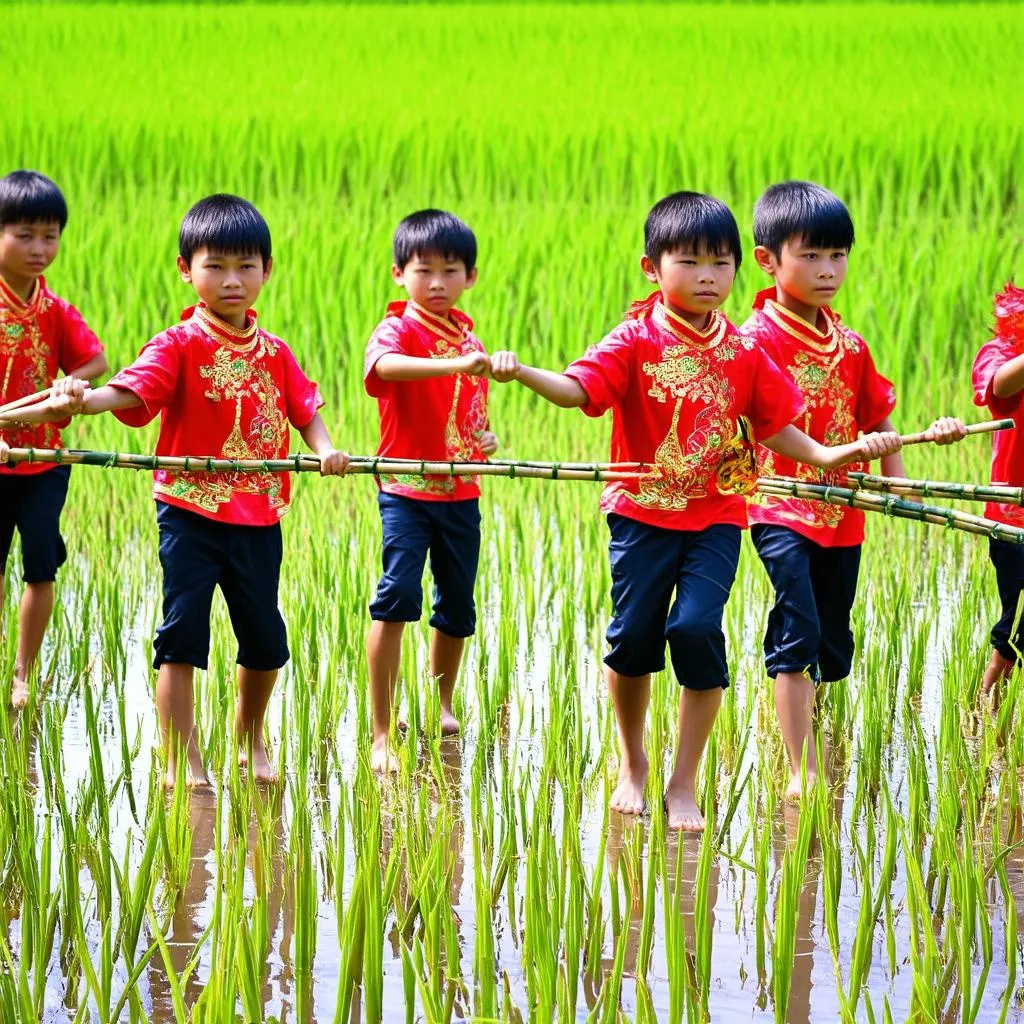 Bé chơi rồng bay