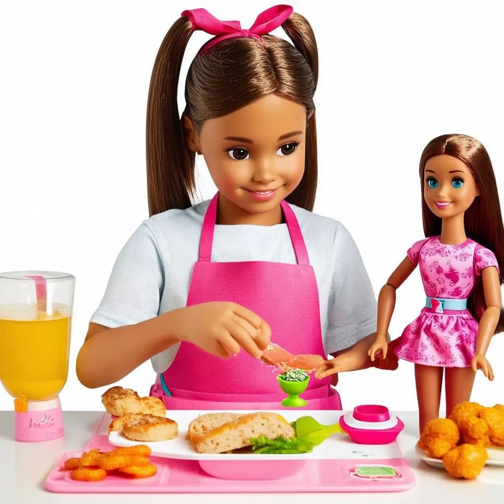 Trò chơi nấu ăn với búp bê Barbie