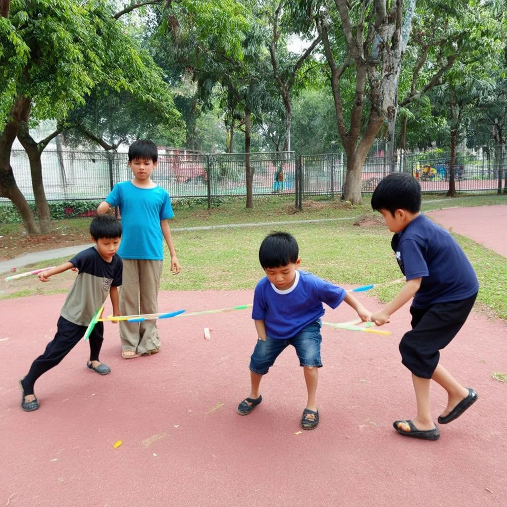 Trẻ em chơi nu na nu nống