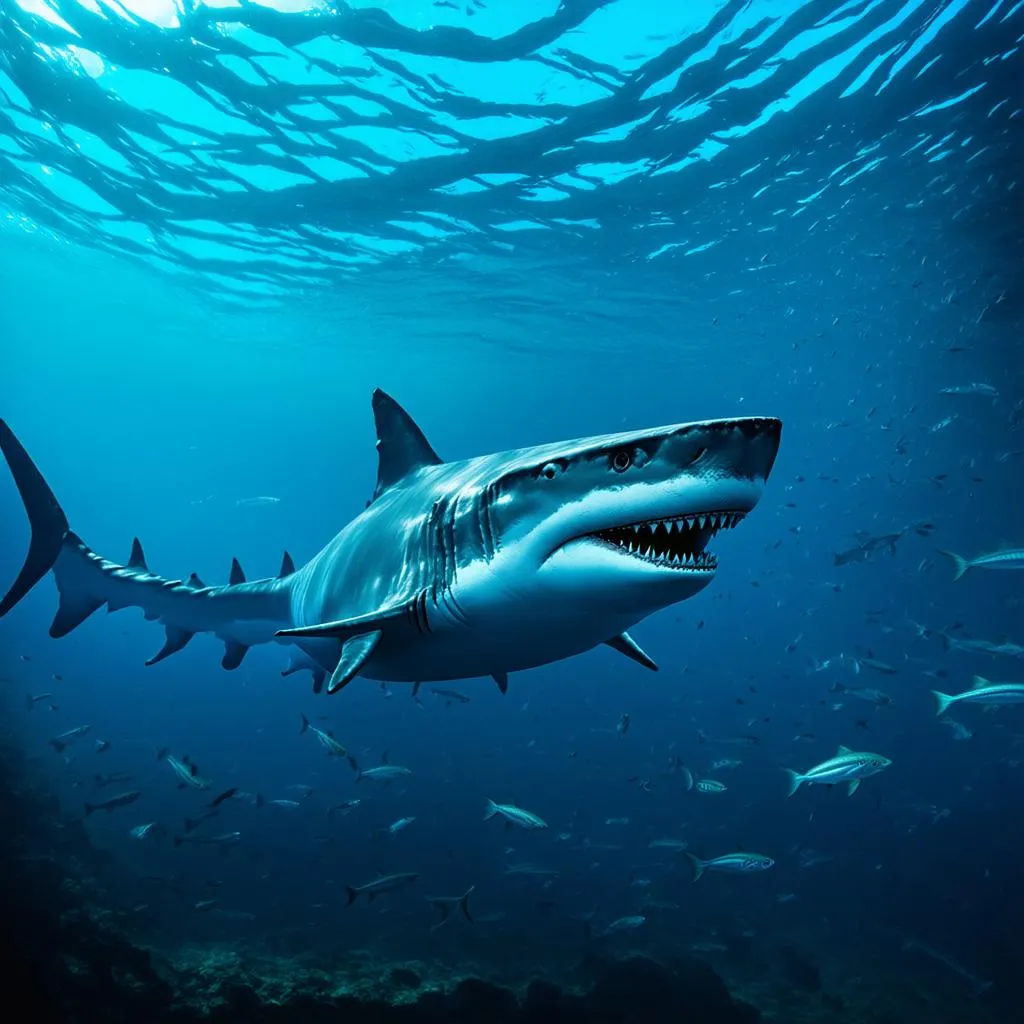 Cá mập Megalodon săn mồi