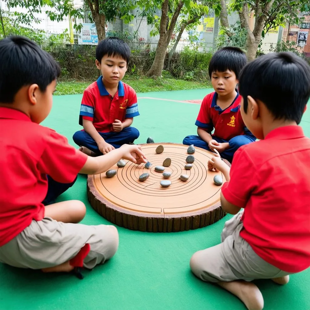 Children Playing O An Quan