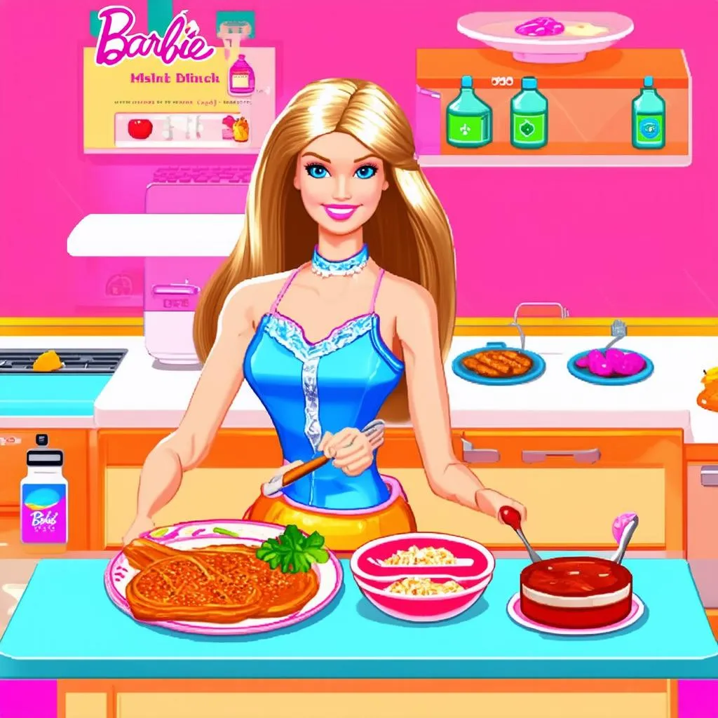 Các loại trò chơi Barbie nấu ăn trên máy tính và điện thoại