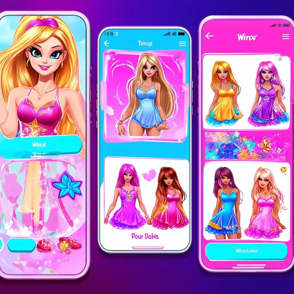 thiết kế thời trang game Winx