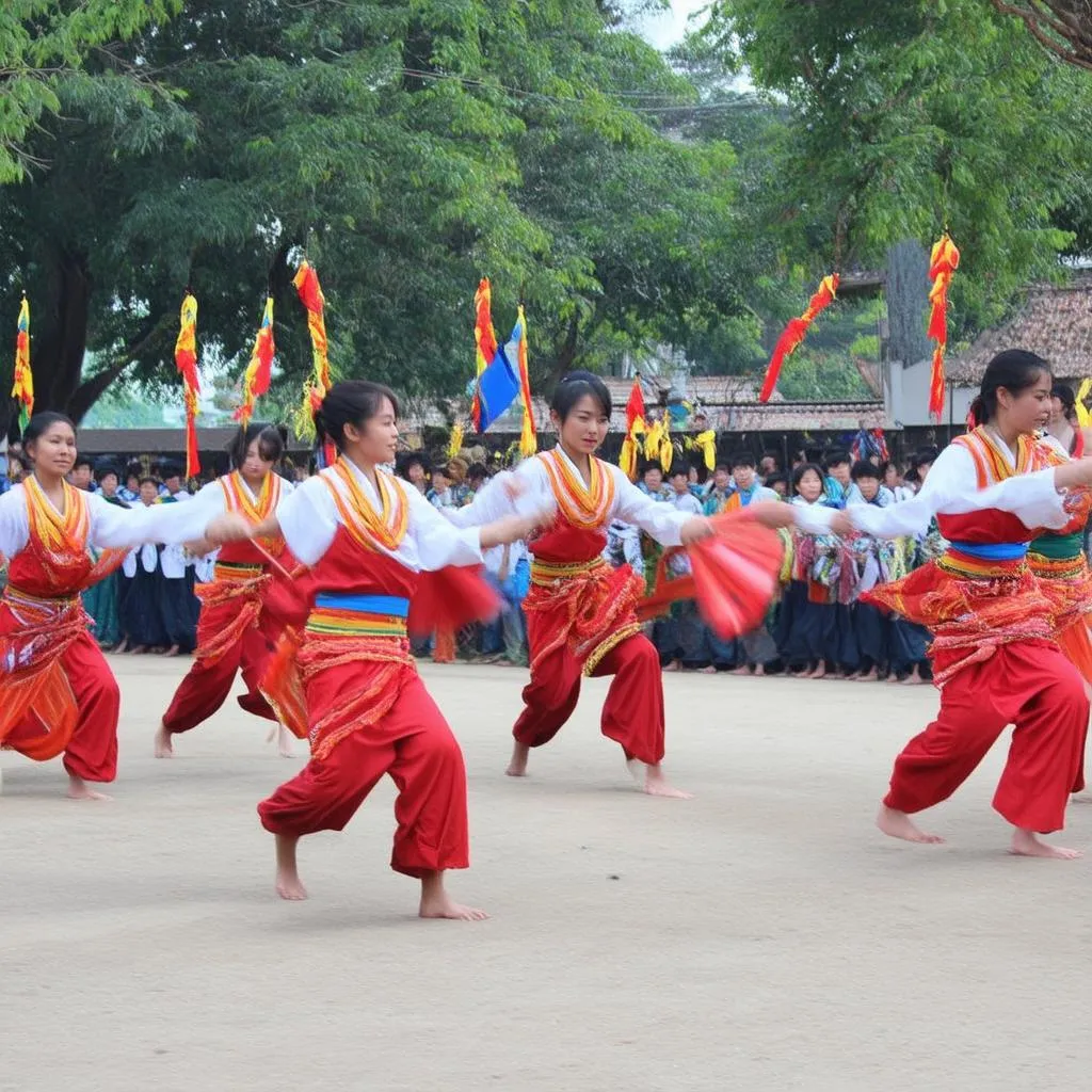 Các trò chơi dân gian được tái hiện trong lễ hội