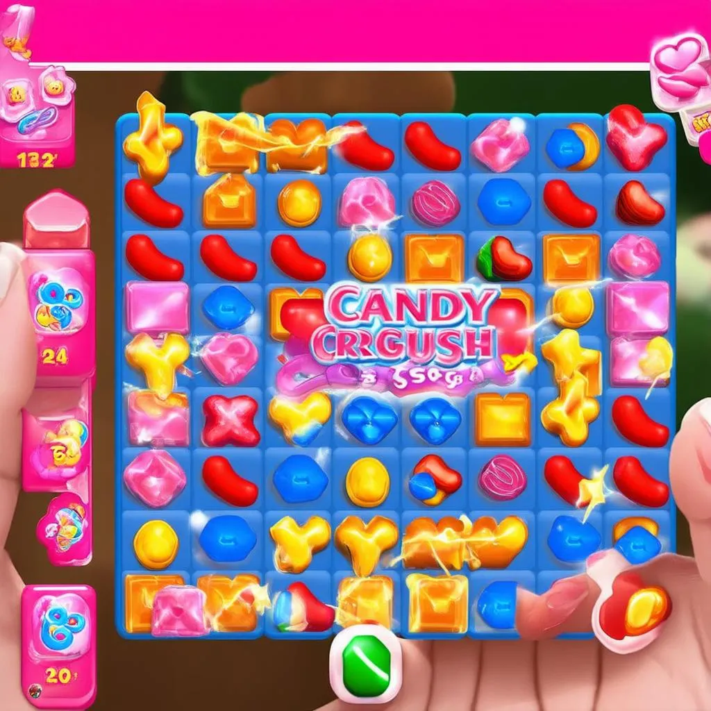 Giao diện trò chơi Candy Crush Saga