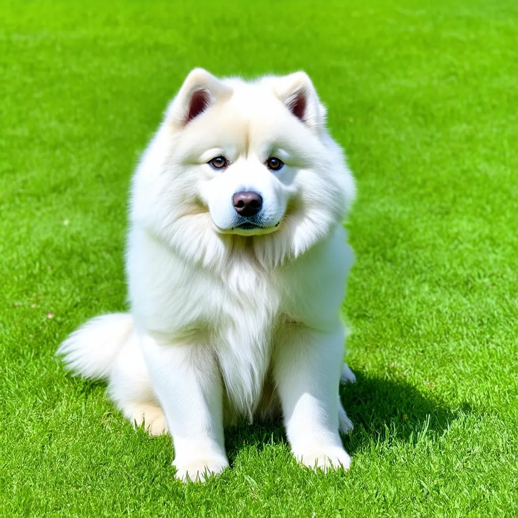 Chú chó Samoyed dễ thương