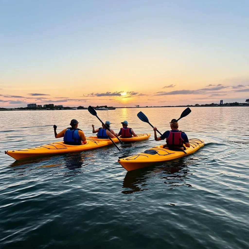 Chèo thuyền Kayak trên biển