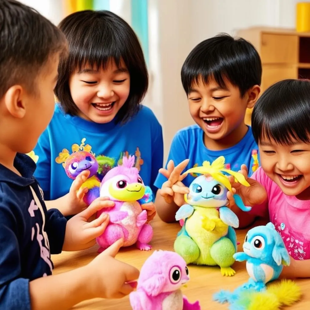 Trẻ em chơi cùng Hatchimals