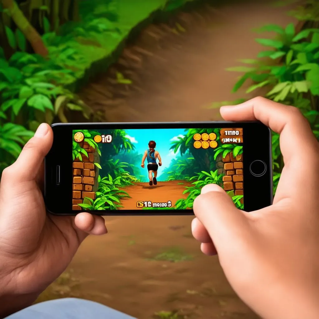 Chơi game chạy ăn vàng trên điện thoại