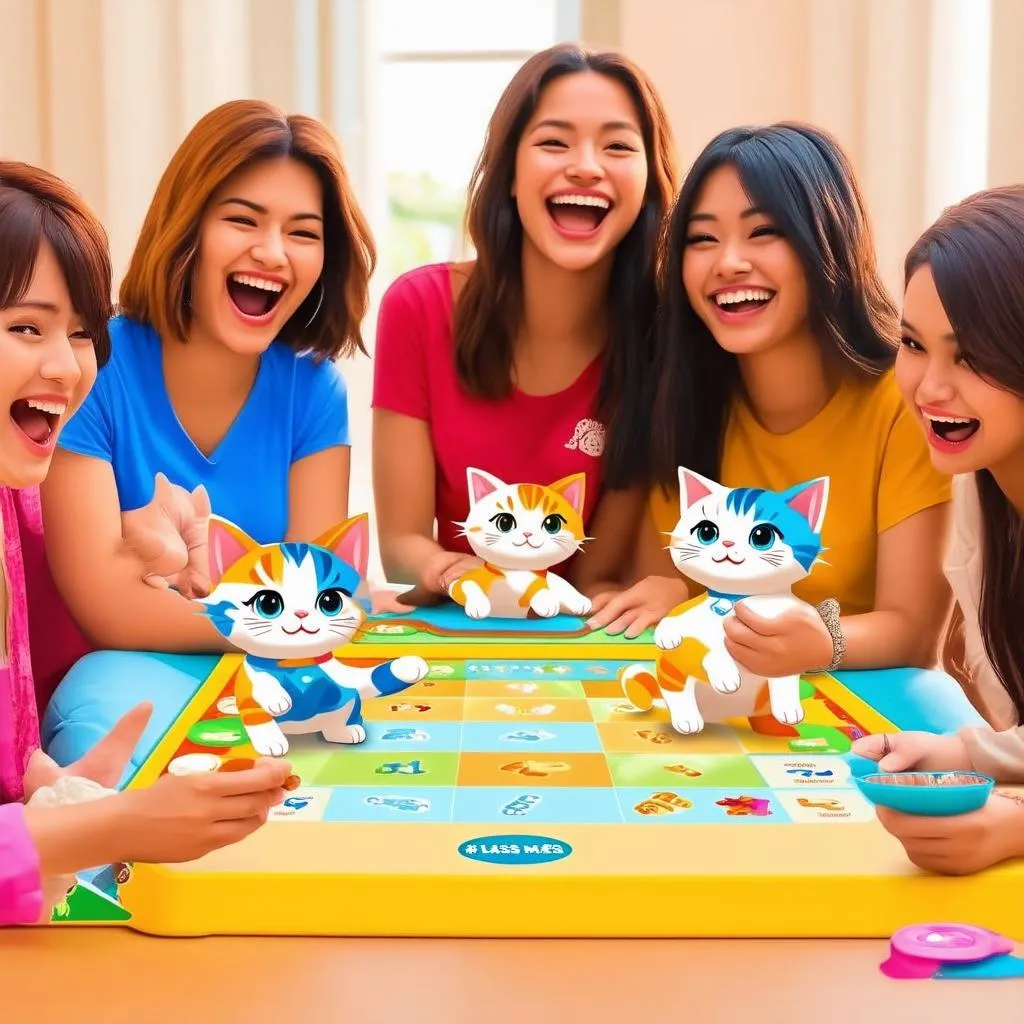 Chơi game con mèo cùng bạn bè