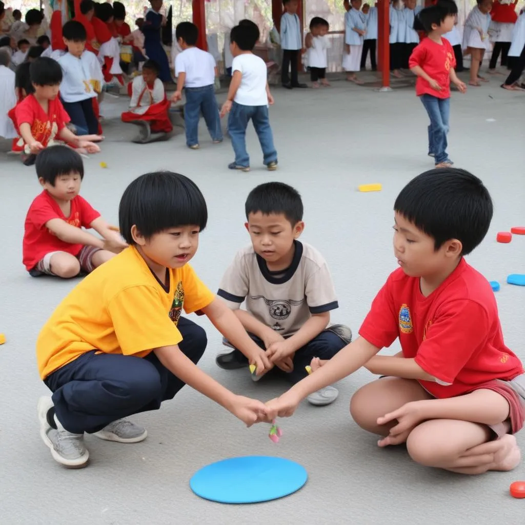 Trẻ em chơi ô ăn quan