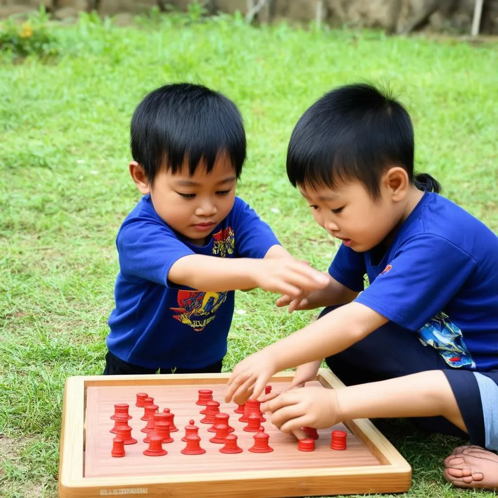 Trẻ em chơi ô ăn quan