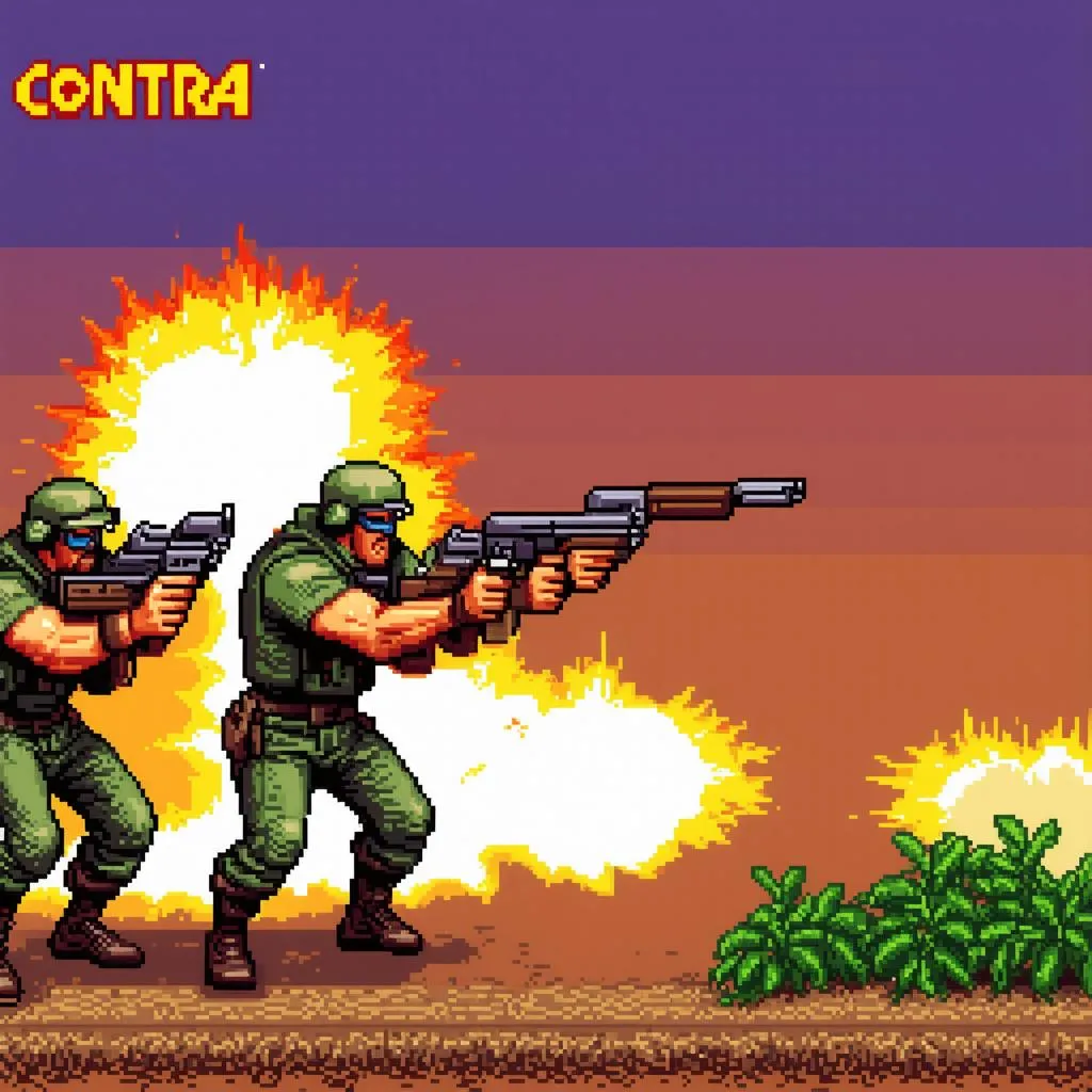 Game Contra 4 Nút