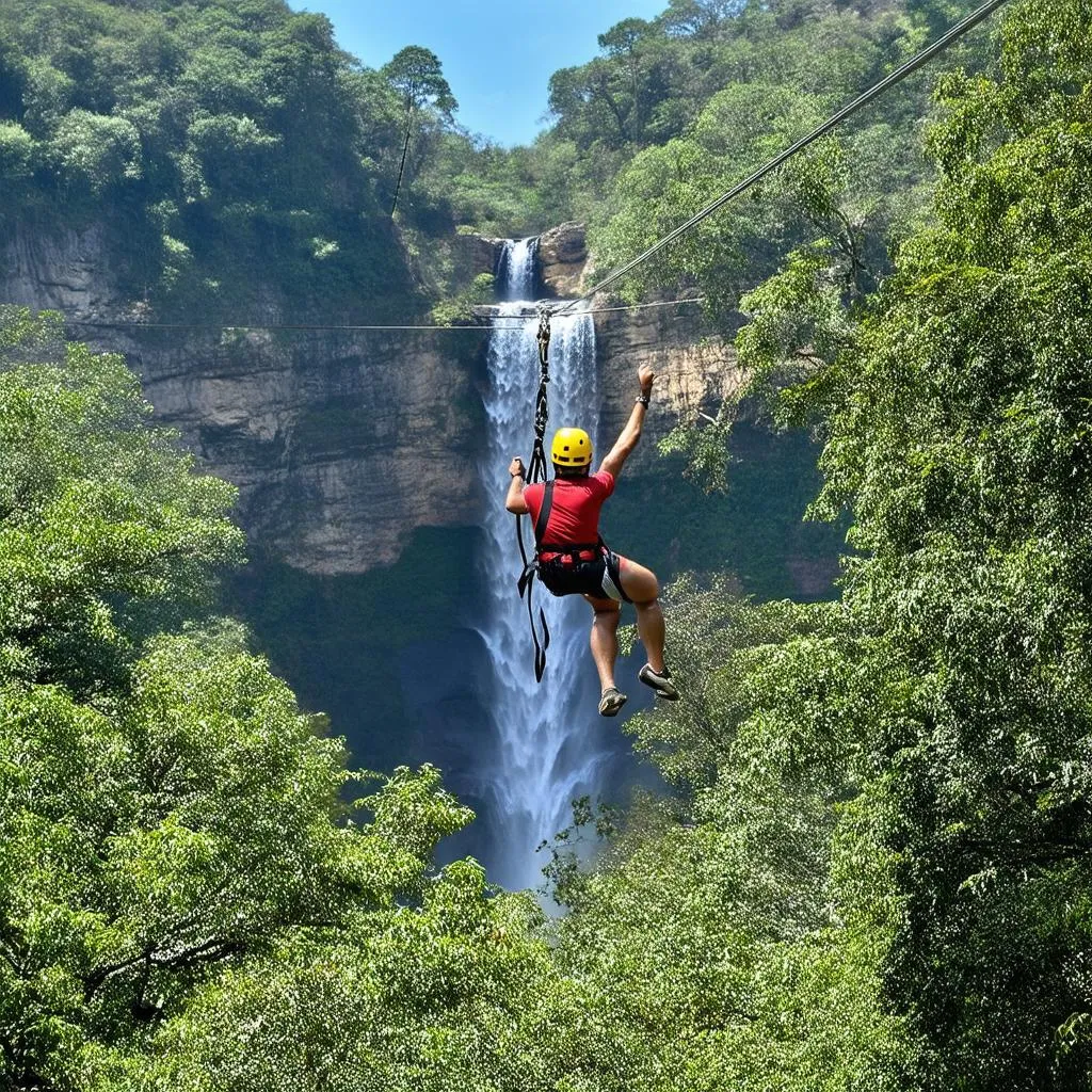 Du dây Zipline tại Thác Datanla