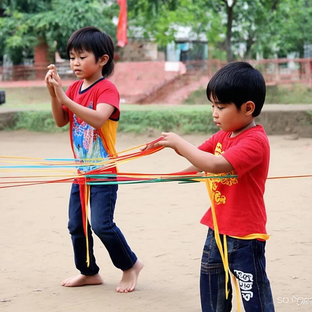 Trẻ em chơi dung dăng dung dẻ