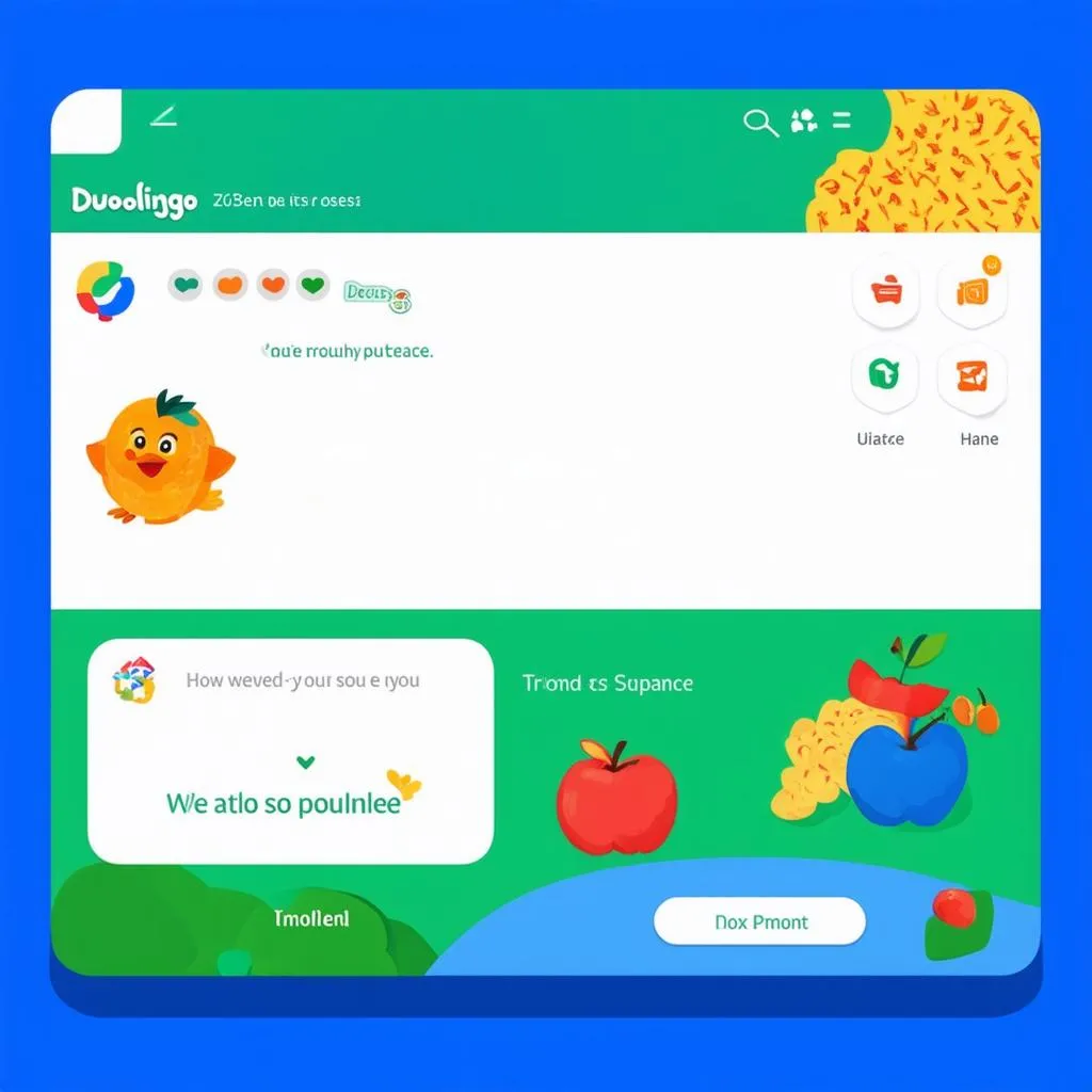 Giao diện Duolingo