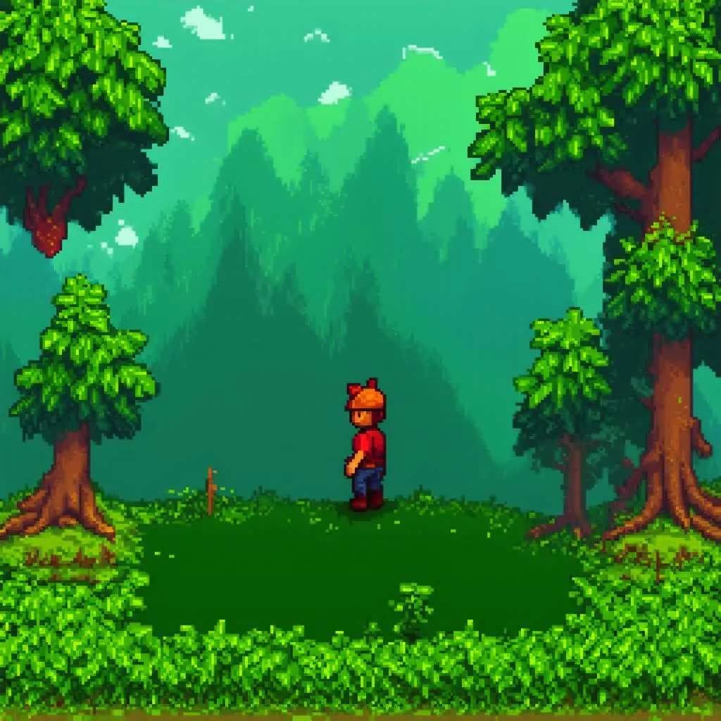 Game adventure pixel