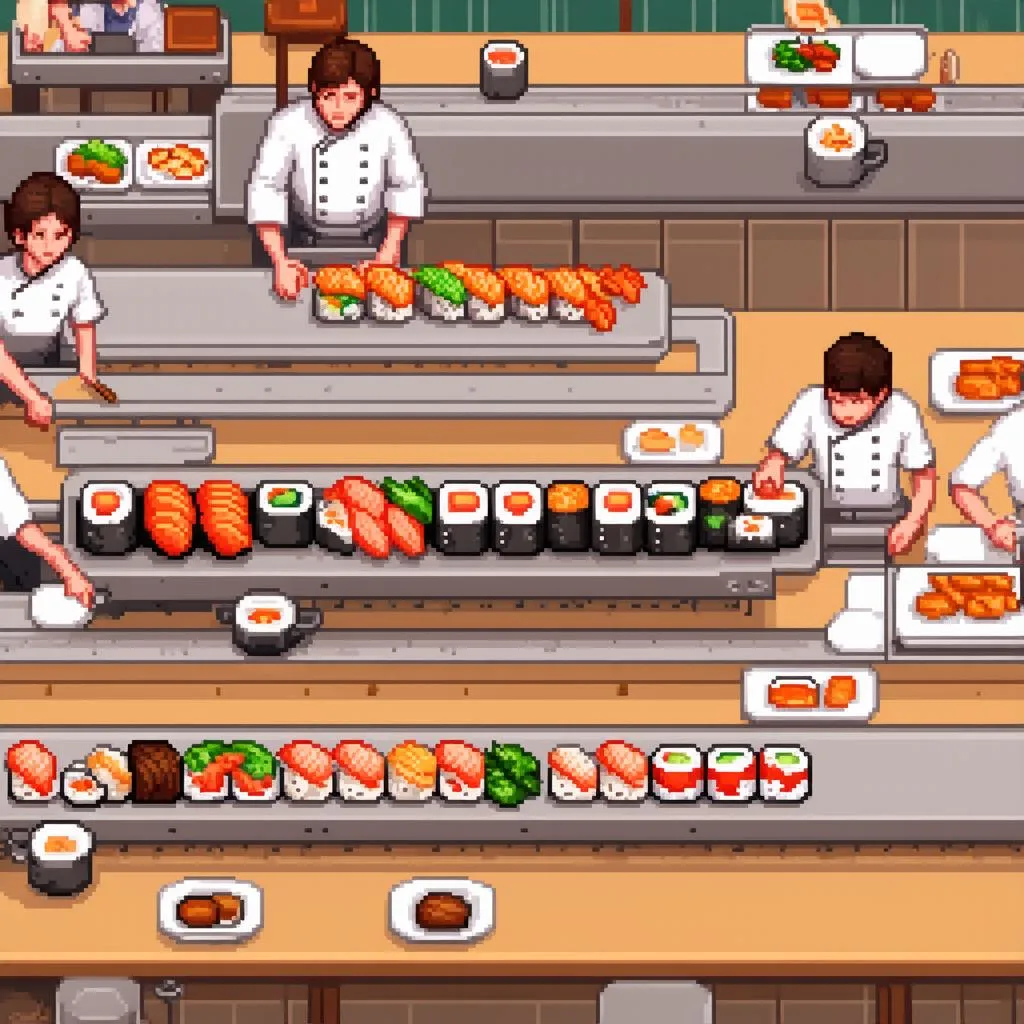 Game quản lý nhà hàng sushi