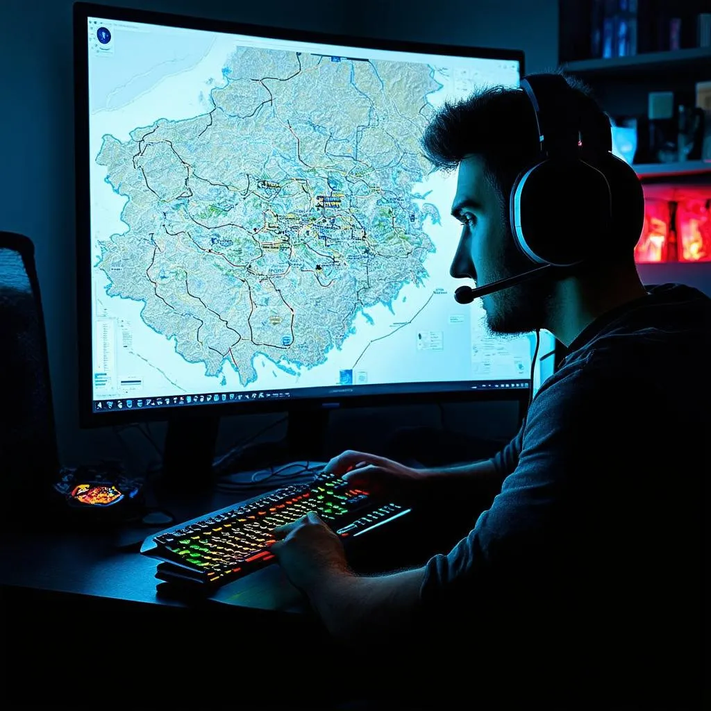 Gamer Exploring Map