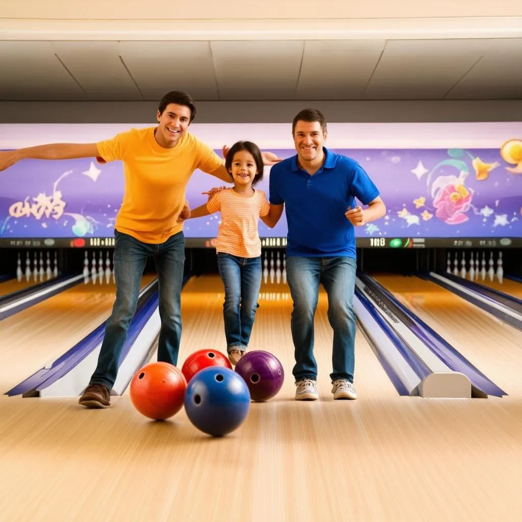 Gia Đình Chơi Bowling