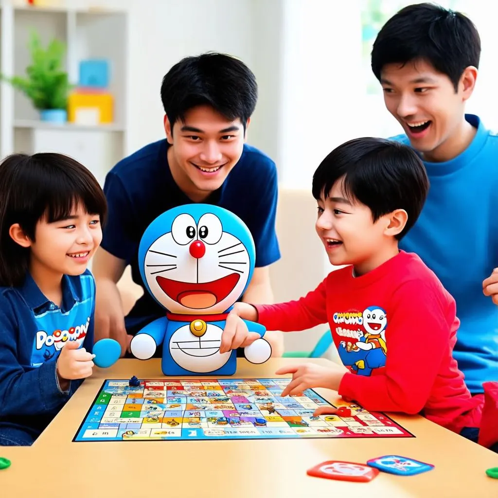 Gia đình cùng chơi game Doraemon