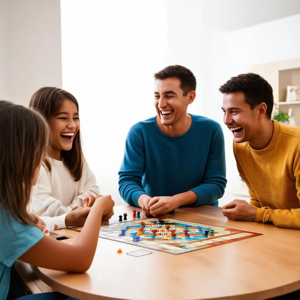 Gia đình cùng nhau chơi board game