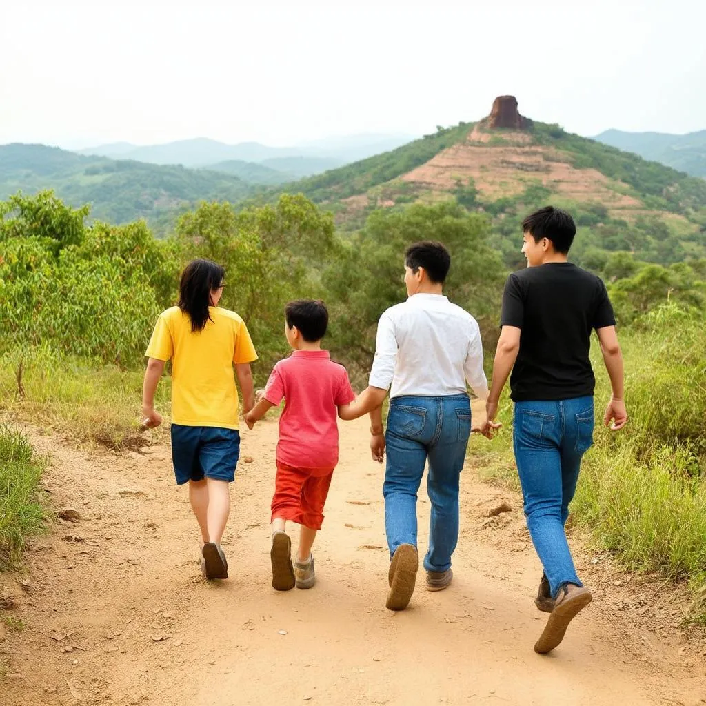 Gia đình vui chơi tại Bana Hills