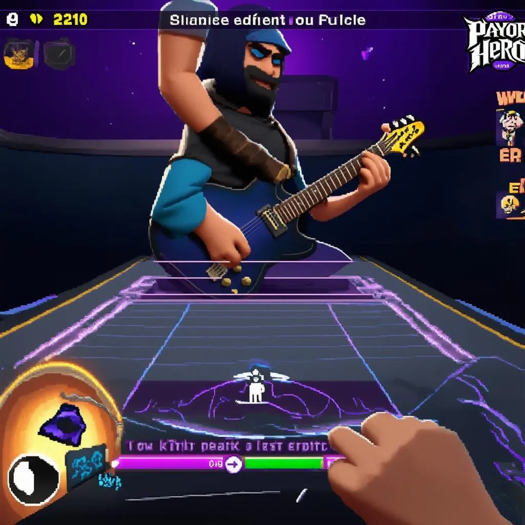 giao diện game guitar hero