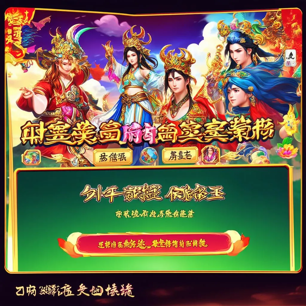 Giao diện game tiếng Trung