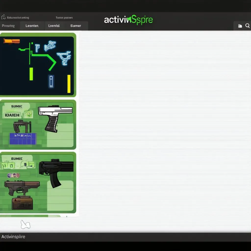 Activinspire Shooting Game Interface