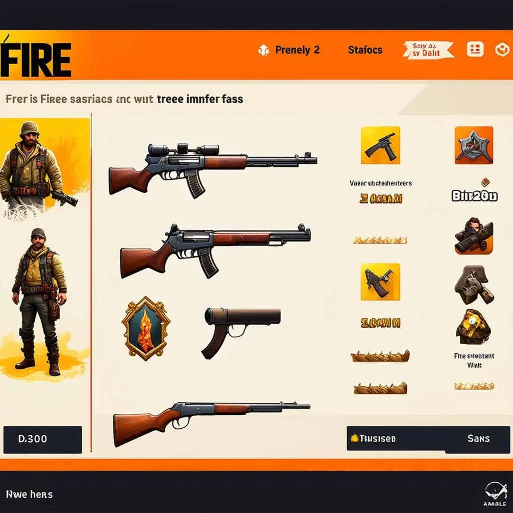 Giao Diện Trò Chơi Free Fire