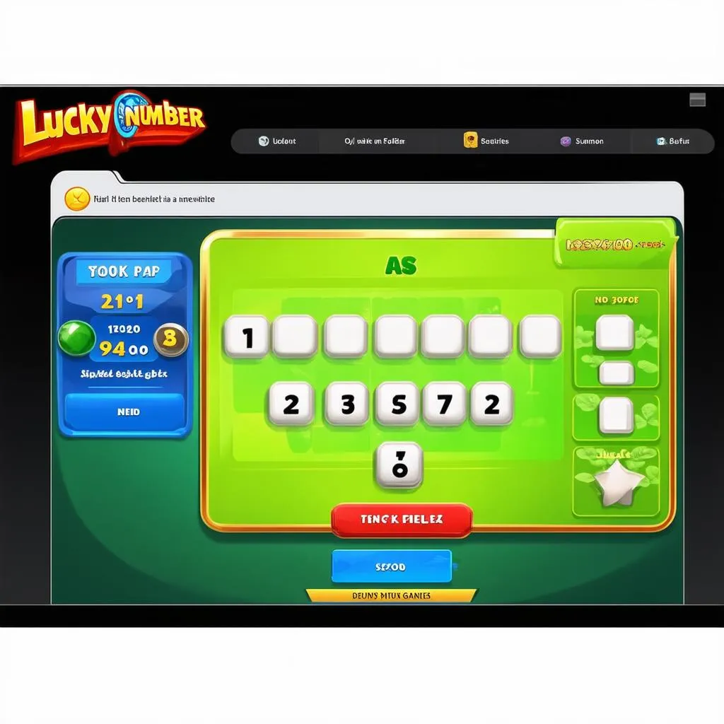 Giao diện trò chơi lucky number