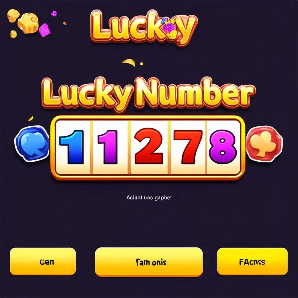 Giao diện trò chơi Lucky Number bắt mắt