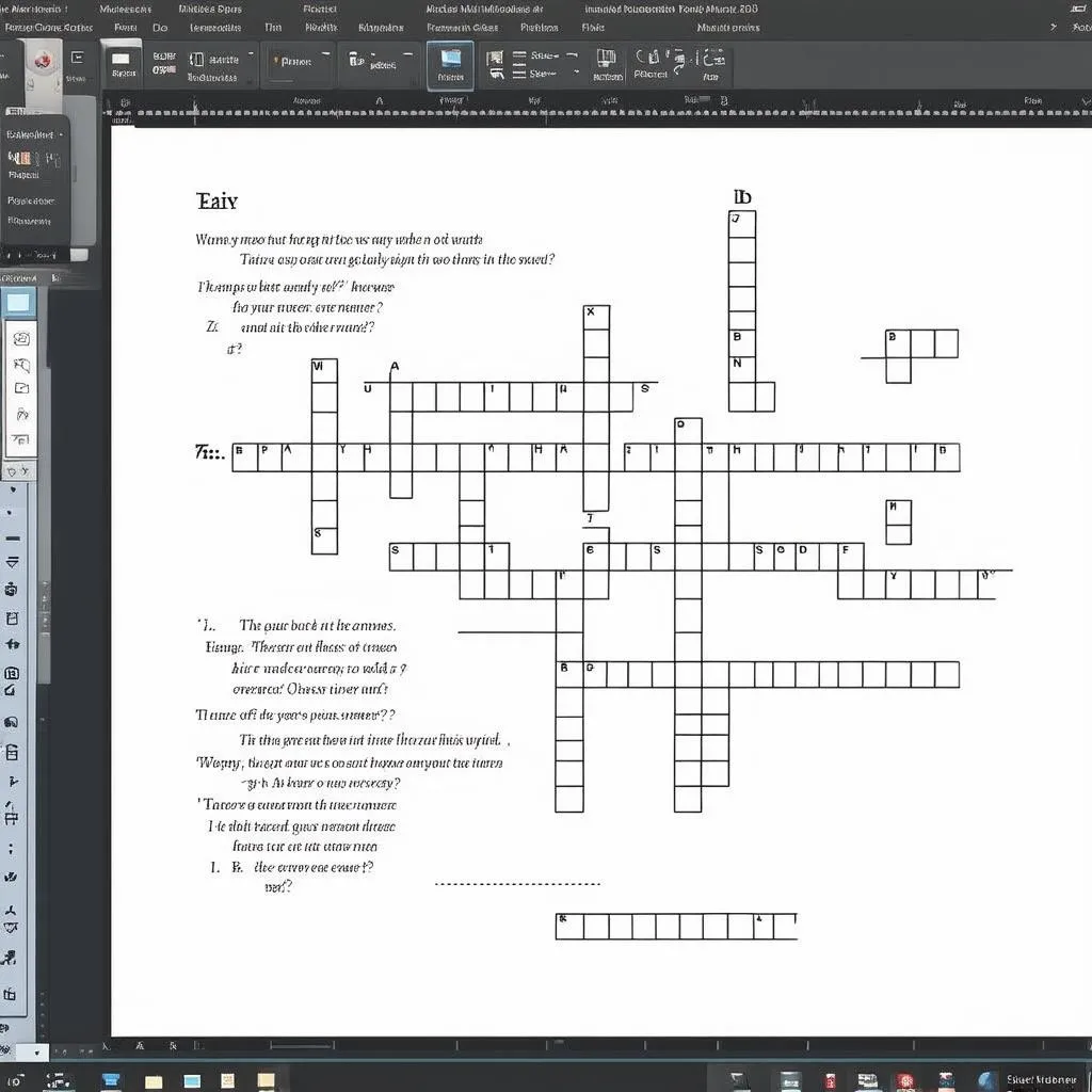 Giao diện trò chơi ô chữ Powerpoint