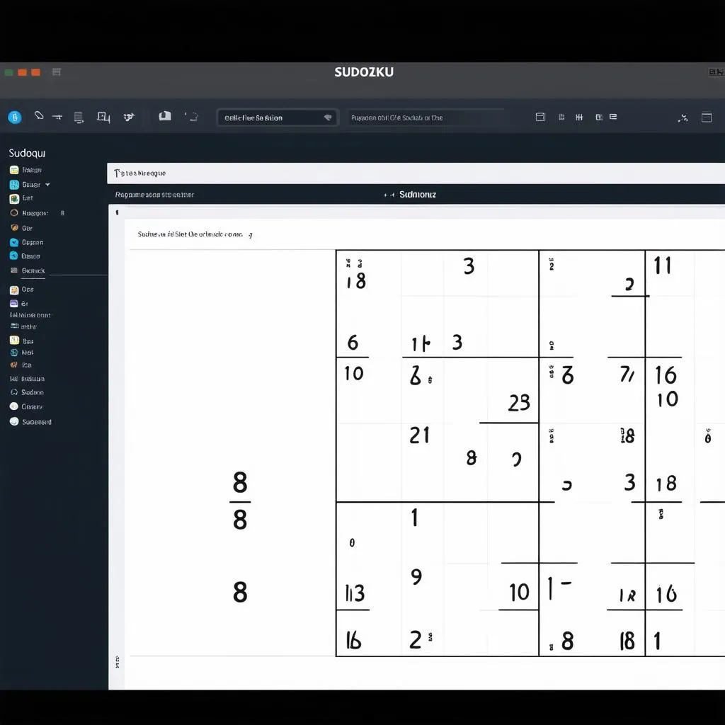 Giao diện trò chơi Sudoku online