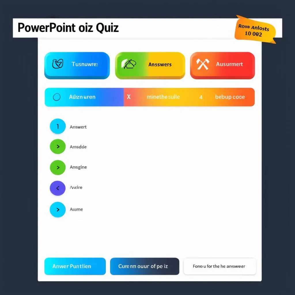 Giao diện trò chơi trắc nghiệm PowerPoint