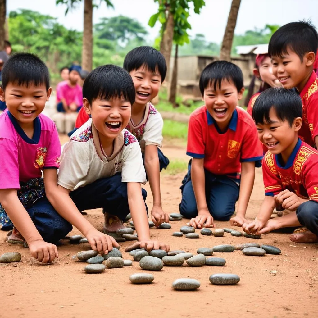 Trẻ em chơi gieo hạt