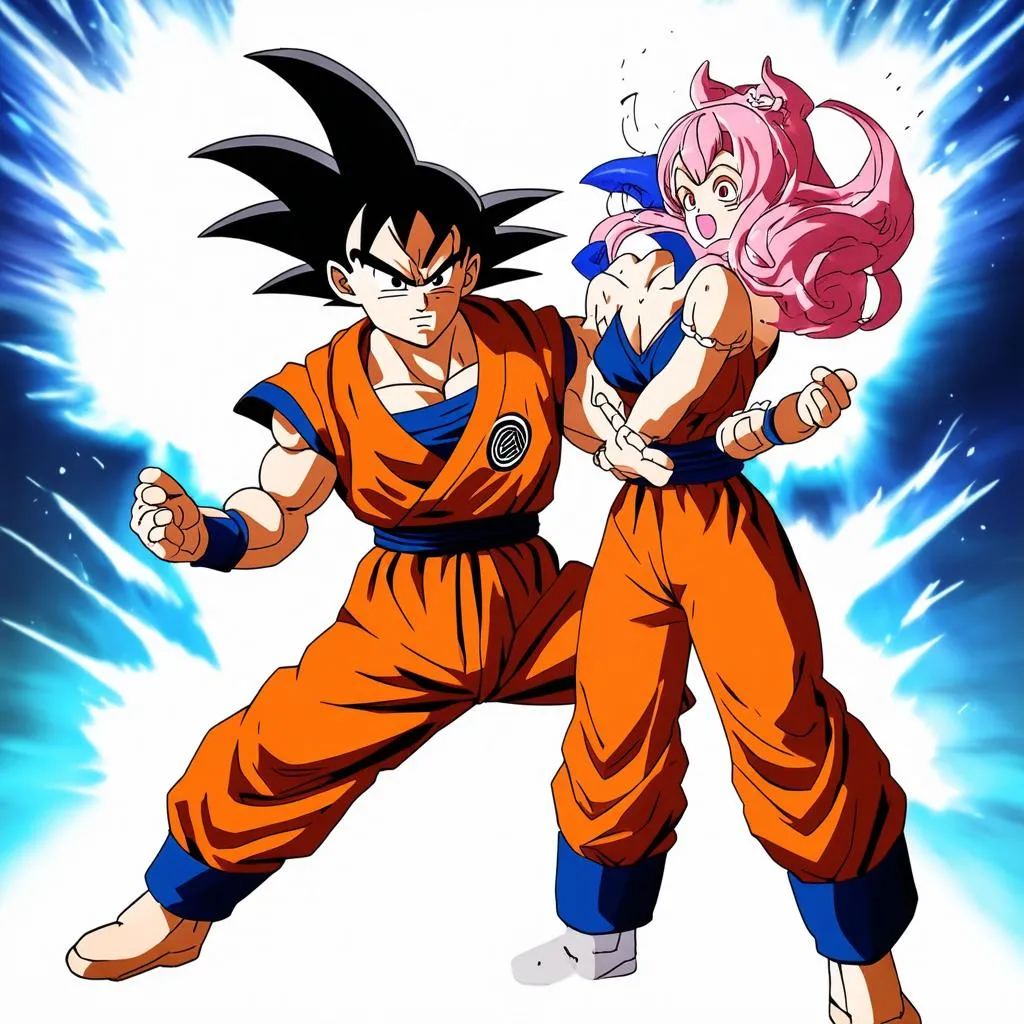 Goku và Lucy kết hợp