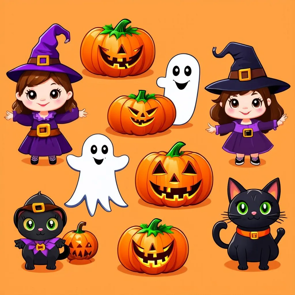 Cute Halloween Game Characters