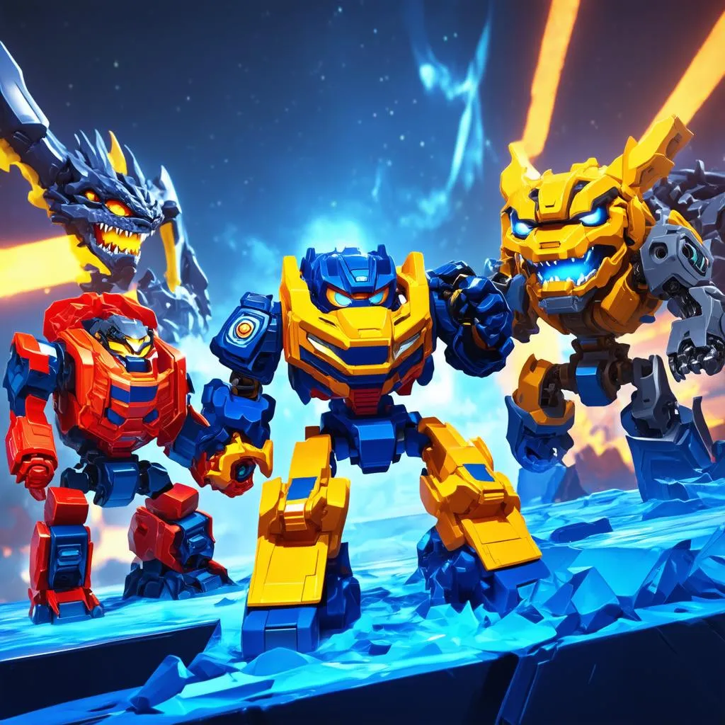 Nexo Knights chiến đấu với quái vật