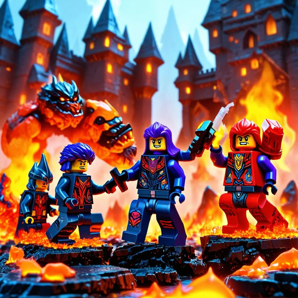 Hiệp sĩ Nexo Knights chiến đấu với quái vật