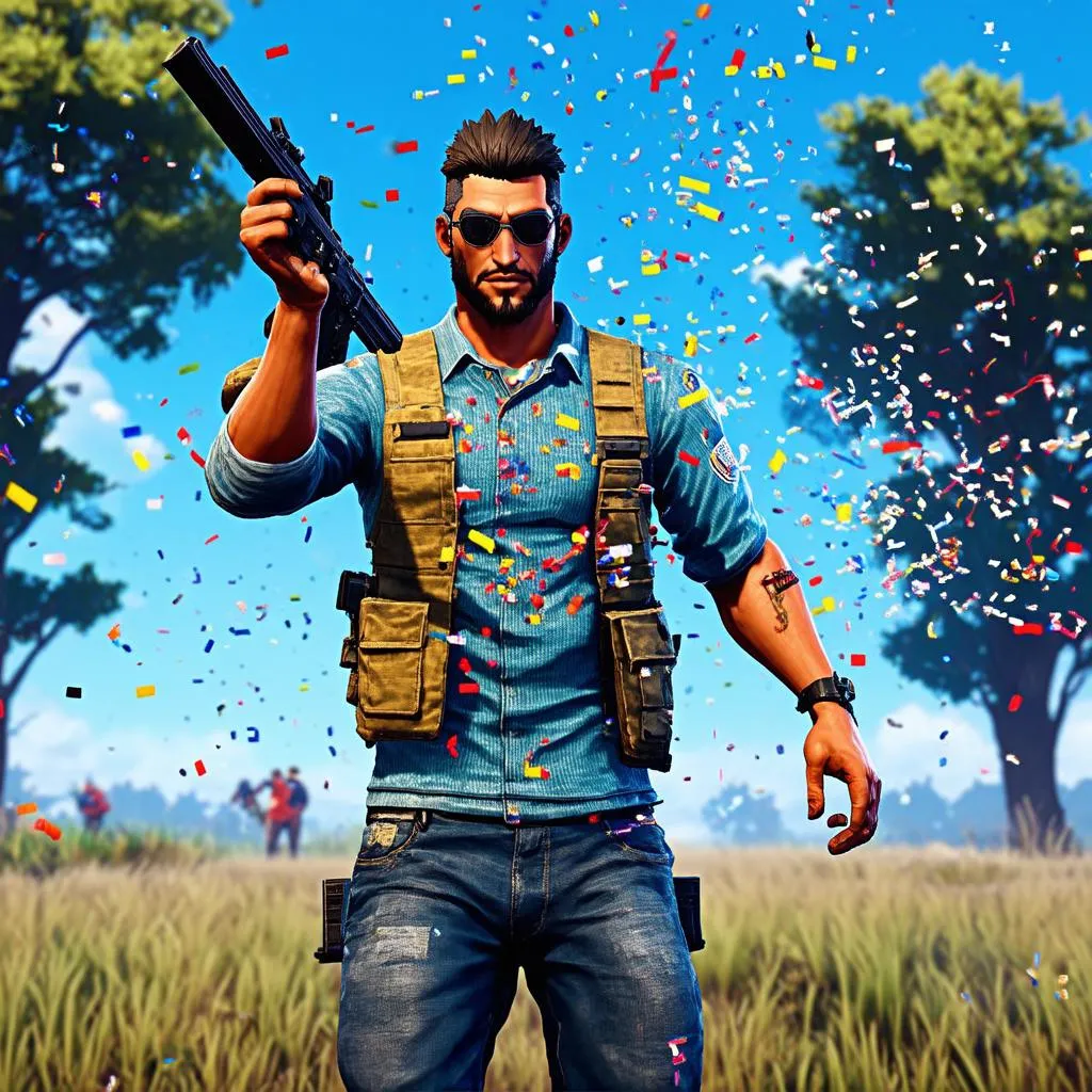 hiệu ứng confetti trong pubg