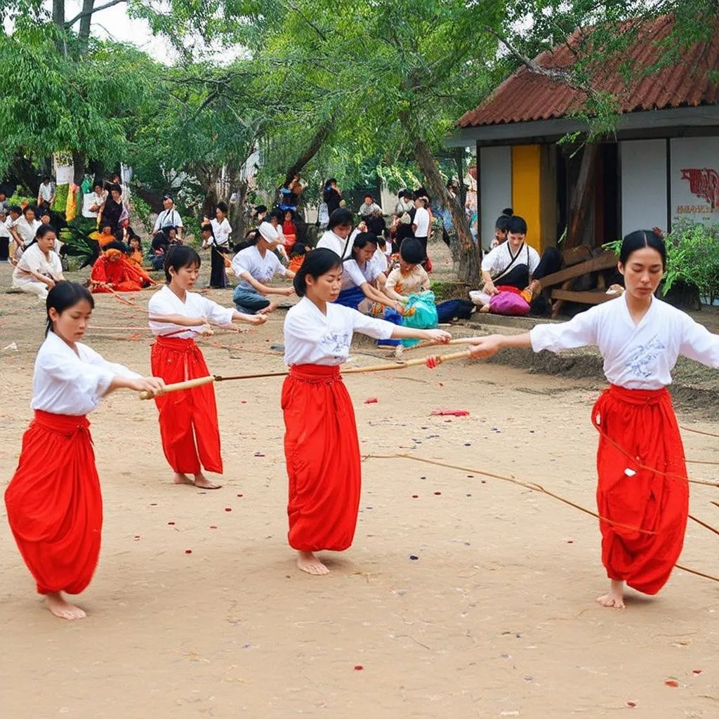 Hình ảnh trò chơi dân gian phong phú