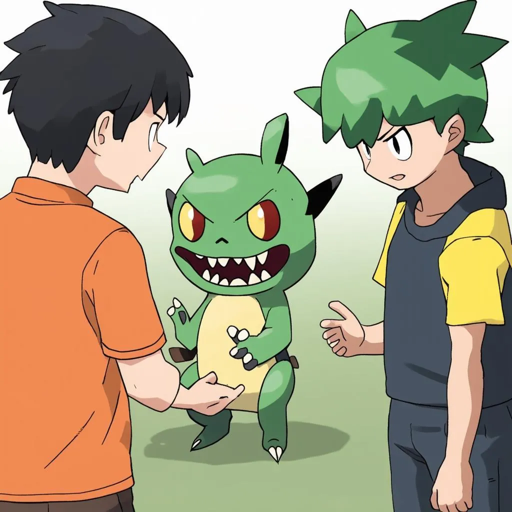 Huấn Luyện Viên Đang Đối Đầu Với Pokemon Zombie