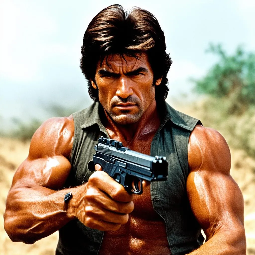 John Rambo Với Khẩu Súng Lục