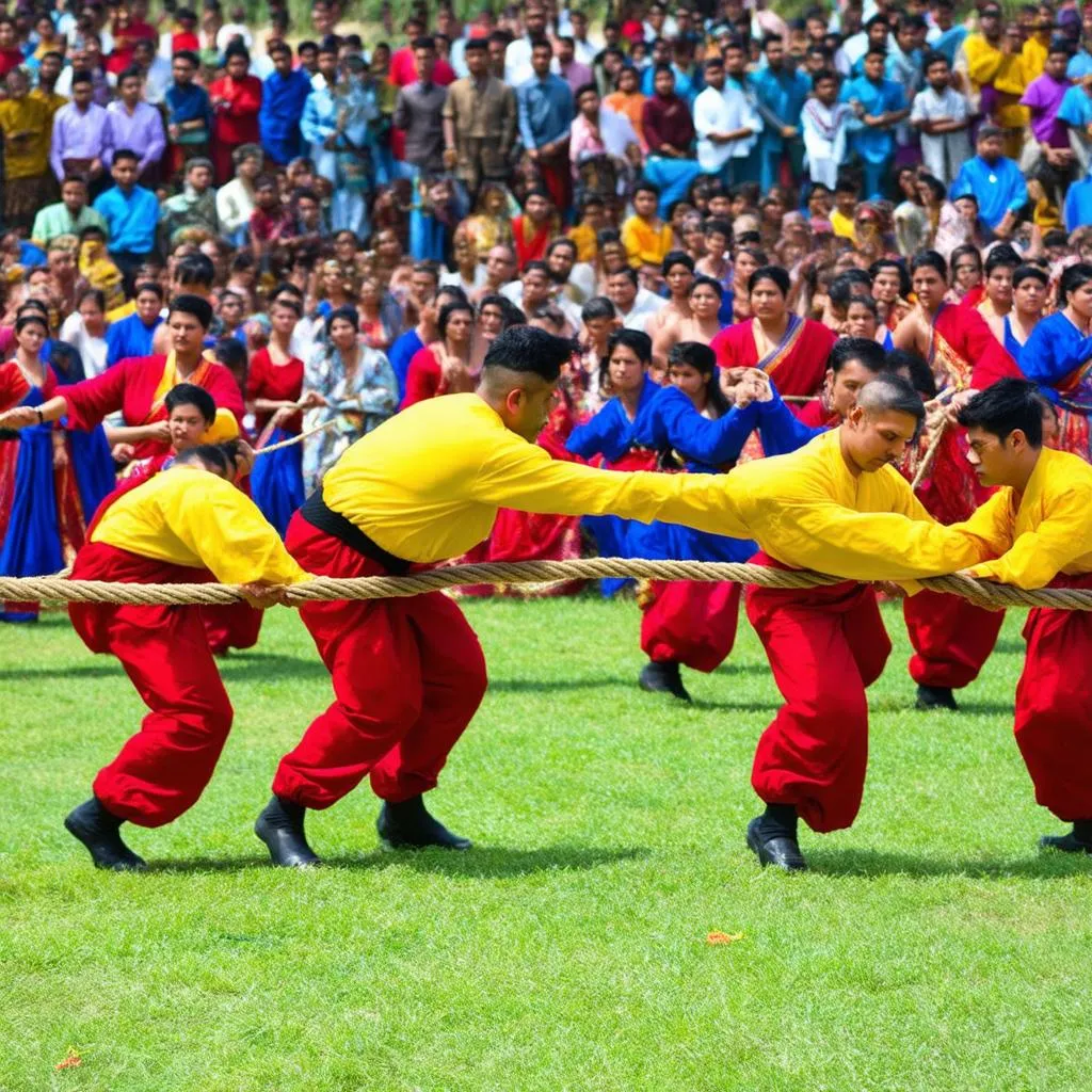 Trò chơi kéo co trong lễ hội