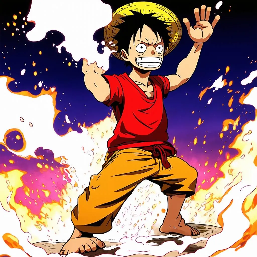 Luffy sử dụng Haki Bá Vương